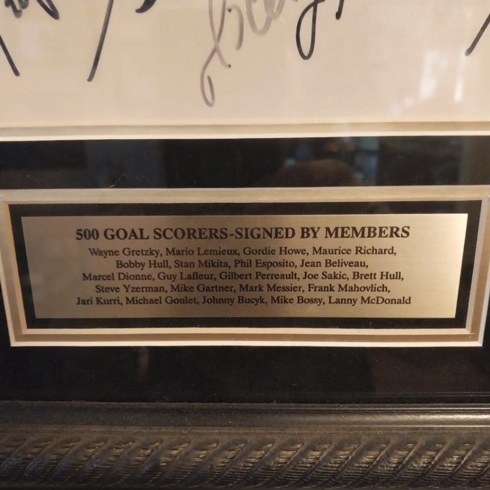 NHL signed 500 goal club custom framed picture